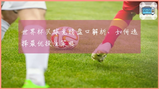 世界杯买球竞猜盘口解析，如何选择最优投注策略